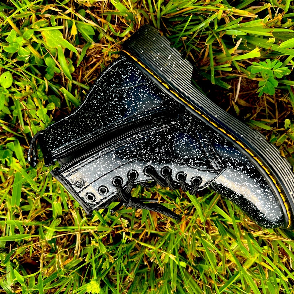 Doc Martens Size 13 New Black Glitter Boots
